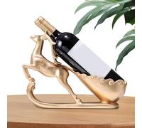 Porte-bouteille de cerf, support de bouteille de vin avec cerf - Renne tirant un chariot Décoration de table pour support de bouteille de vin ,Présentoir de vin vintage en résine p