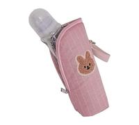 Porte-bouteille de lait - 9,06 pouces isolé | Sac isotherme en nylon velours pour bouteille de lait maternel voyage maison extérieur camping vacances parentalité, Rose, se beskrivning, Fermeture