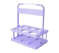 Porte-bouteille de lait - support de boisson en plastique pliable avec 6 emplacements de bouteille | Transporteur de bouteilles de vin portable avec poignée | Tote de livraison compacte pour le restau