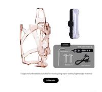 Porte-bouteille de vélo à LED avec feu arrière rechargeable, cage en polycarbonate incassable pour cyclisme, porte-bouteille 2 en 1 avec lumière de sécurité (kaki)