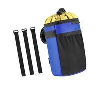 Porte-bouteille de vélo avec poche en maille pour vélo - 16,5 x 9 x 6 cm - Bleu