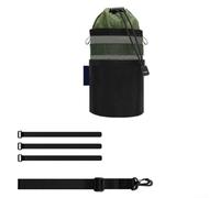 Porte-bouteille de vélo - Diamètre : 100 mm - Avec sangles de fixation en nylon - Pour vélo de route et VTT - Noir