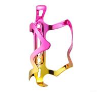 Porte-bouteille de vélo plaqué sous vide brillant (rose/doré) | Design ultra léger de 32 g, construction en alliage d'aluminium, réduit la charge du vélo, s'adapte à la plupart des