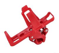 Porte-bouteille de vélo réglable en plastique pour serrage rapide | Rotation à 360 degrés, pince réglable, s'adapte à n'importe quel cadre, montage sans outil, fixation stable (rouge)