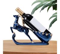 Porte-bouteille de vin avec cerf, porte-bouteille de vin avec cerf, chariot pour porte-bouteille de cerf Tirant statue de renne Sculpture Porte-bouteille de vin Porte-bouteille de vin avec renne P
