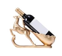Porte-bouteille de vin avec cerf - Porte-bouteille de vin avec renne, cerf tirant un chariot | porte-bouteille sur le plan de travail, porte-bouteille vintage en résine pour la décoration de la table