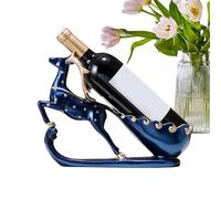 Porte-bouteille de vin avec renne, porte-bouteille de vin avec cerf,Cerf tirant un Exposition festive de la statue d'un animal | Figurine de comptoir autoportante décorative vintage en retours