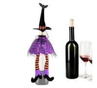 Porte-bouteille de vin d'Halloween | 34 x 14 cm | Décoration de bouteille de vin d'Halloween | Long pied de bouteille de vin décoratif pour supermarché, centre commercial, hôtel, magasin, maison,