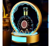 Porte Bouteille de Vin en Acrylique à LED Range Bouteille Vin pour Comptoir Base en Fer Épais Accessoires pour Bars pour Soirées en Boîte de Nuit, Bars Lounge(White)