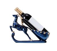 Porte-bouteille de vin en forme de rennes - Étagère à vin décorative en résine, design de chariot à tirer, style vintage, présentoir de Noël, étagère élégante pour fêtes de cuisine