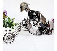 Porte-bouteille de vin en forme de sculpture - Récipient en liège - Décoration d'intérieur en fer - Cadeau artisanal - Ornement pour tricycle - Porte-bouteilles de vin en fer