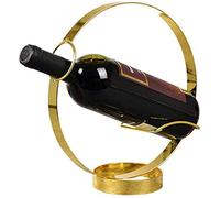 Porte-bouteille de vin en métal rond pour présentation de boissons, design simple et élégant, s'adapte à presque toutes les bouteilles, doré