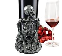 Porte-Bouteille de vin | Étagère de Rangement décorative avec Design tête de Mort, Rangement Squelette en résine et Support décoratif pour Cuisine, Salon, Chambre à Coucher