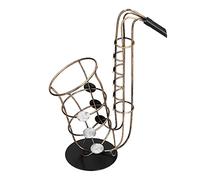 Porte-Bouteille de vin Figurines en métal Saxophone Casier à vin Accessoires de décoration de la Maison Fait à la Main en Fer forgé Style rétro Cadeau pour Bar de Bureau à Domicile
