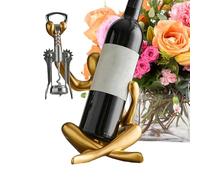 Porte-bouteille de vin individuel, comptoir pour support de vin, support de vin en résine avec crochet pour décapsuleur | Statue creuse indépendante de la décoration de la sculpture