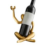 Porte-bouteille de vin individuel - Porte-vin de comptoir, porte-bouteilles de table | Support de vin en résine avec crochet pour décapsuleur, statue creuse indépendante, décoration de vin pour