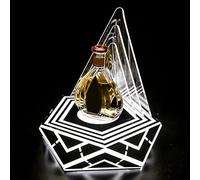 Porte-Bouteille de Vin Lumineux à LED Casier à Champagne en Acrylique Base de Vin de Champagne Coloré pour Soirées Privées, Soirées Dansantes, Bars, Restaurants(White)