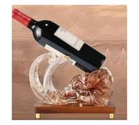 Porte Bouteille De Vin Moderne - Design Décoratif en Résine en Forme D'éléphant - Présentoir pour Une Seule Bouteille pour Comptoir, Bar Ou Table À Manger - Porte-Bouteille De Vin avec Base Noire