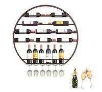 Porte-bouteille de vin mural élégant pour la maison, le bar, la cuisine et la cave, rangement de vin et support de verre, parfait pour les amateurs de vin