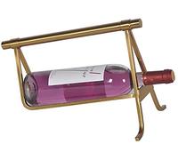 Porte-bouteille de vin mural en métal avec lettre A - Fait à la main - Forme géométrique - Pour bar, karaoké, décoration - Petit casier à vin