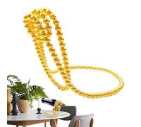 Porte-bouteille de vin simple blanc - Porte-vin à chaîne de perles - Porte-vin autonome suspendu | Design créatif et moderne - Porte-vin élégant - Cadeau pour la maison