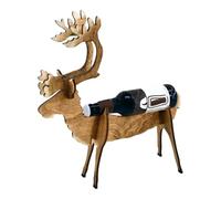 Porte-bouteille de vin - Support en bois de 12 pouces | Présentoir créatif en bois - Porte-bouteilles de vin amusant en forme d'élan pour la maison, bar, salle à manger, restaurant, décoration festive