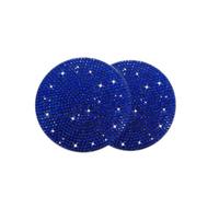 Porte-Bouteille De Voiture Tapis D'insertion Universels Porte-gobelets | Support verre en Gel de silice 2 pièces 7cm tapis Gadget scintillant accessoires d'intérieur de voiture(Blue)