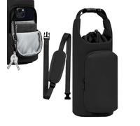 Porte-bouteille d'eau avec sangle, sac isotherme réglable avec cordon de serrage avec poche, sac à dos pour sport, randonnée, voyage, plein air, plage, bureau, école, voiture, croisière, marche, sac à