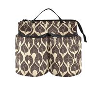 Porte-bouteille d'eau pour bagages style rétro géométrique écossais marron accessoires de voyage voyageurs agents de bord