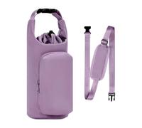 Porte-bouteille d'eau pour la marche, porte-bouteille isotherme avec cordon de serrage avec poche, pour salle de sport, randonnée, voyage, plein air, plage, bureau, école, voiture, croisière, marche