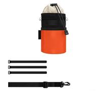 Porte-bouteille d'eau pour vélo, diamètre 100 mm, avec sangles de fixation en nylon, porte-bouteille pour vélo de route et VTT (orange)