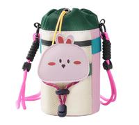 Porte-bouteille d'eau, sac à bandoulière mignon pour bouteilles d'eau, sangle réglable, poche latérale pour téléphone portable, capacité de 1,4 l, sac tumbler étanche, portable pour Wan, b, Voir