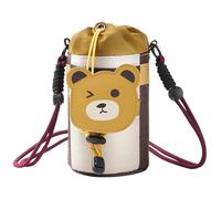 Porte-bouteille d'eau, sac à bandoulière mignon pour bouteilles d'eau, sangle réglable, poche latérale pour téléphone portable, capacité de 1,4 l, sac tumbler étanche, portable pour Wan, d, Voir
