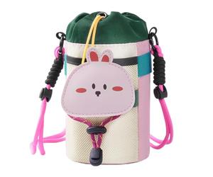 Porte-bouteille d'eau, sac à bandoulière mignon pour bouteilles d'eau, sangle réglable, poche latérale pour téléphone portable, capacité de 1,4 l, sac tumbler étanche, portable pour Wan, b, Voir