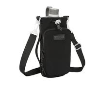 Porte-bouteille d'eau - Sac porte-bouteille d'eau avec bandoulière | Pochette de transport pour gobelet de sport, poche multifonction pour téléphone pour homme et femme, Noir, Refer to description
