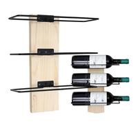 Porte-bouteille en bois, étagère à vin en bois - Porte-bouteille à vin Organisateur Présentoir porte-bouteille à vin - Organisateur de vin en bois porte décoration domestique stable p