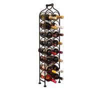 Porte-bouteille en fer forgé finition blanche patinée L12xPR12x105 cm