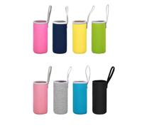Porte-Bouteille Isotherme 550ml en Néoprène 6,8x19cm pour Cyclistes | Housse Réutilisable à Sangle, Transport Léger, pour Gobelets et Bouteilles en Plastique, Bureau, Pique-niques