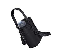 Porte-bouteille isotherme au design léger avec bandoulière amovible et compartiment pour téléphone pour l'aventure Porte-bouteille d'eau avec ceinture réglable, Noir