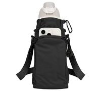Porte-Bouteille Linkidea avec Sangle Compatible avec Owala FreeSip 24 oz/32 oz, Iron Flask à Large Ouverture 32 oz, Porte-Bouteille en bandoulière, bandoulière avec Poche pour téléphone (Noir)