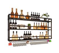 Porte Bouteille Mural,Étagères pour Armoires À Vin Industrielles,Bar Casier À Vin en Fer,Étagères Polyvalentes en Métal,Etagere A Vin,Meuble Rangement Bouteille Alcool,pour Bars,Maison,Caves À Vin (C