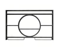 Porte Bouteille Muraux Métalique Étagère À Vin, Casier À Vin en Métal avec Porte Verre, Range Bouteille avec Lumière LED pour Cuisine Maison Bars(Black,180 * 80cm/71 * 31.5in)
