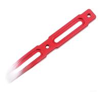 Porte-bouteille réglable en alliage d'aluminium pour VTT avec flexibilité verticale, finition galvanisée sous vide et trou de cadre (rouge court)