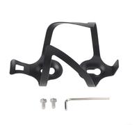 Porte-bouteille réglable en aluminium pour vélos et motos avec base rotative et système de préhension sécurisé à quatre points de couleur noire