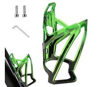 Porte-bouteille réglable ultra léger pour vélo avec outil à vis, porte-gobelet universel pour vélo de route et VTT (noir et vert, 1 pièce)