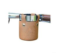Porte-bouteille rétro en cuir litchi pour bouteilles et tasses à café standard, cage de vélo robuste en alliage d'aluminium avec mécanisme de fixation pour une hydratation sûre sur les trajets