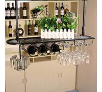 Porte-Bouteille, Support de Bouteille Mural - Style de Style Moderne en Fer Suspendu en Verre à vin Porte-Plafond de Plafond pour Bar, jardinière, Restaurants, Cuisine ou Cave à vin