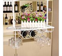 Porte-Bouteille, Support de Bouteille Mural - Style de Style Moderne en Fer Suspendu en Verre à vin Porte-Plafond de Plafond pour Bar, jardinière, Restaurants, Cuisine ou Cave à vin