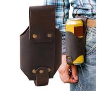 Porte-bouteille tactique pour bouteille d'eau, porte-ceinture de bière en cuir PU, accessoire de bière, boissons mains libres, sac banane pour pique-nique, extérieur, barbecue