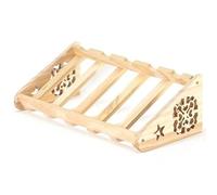 Porte Bouteille Vin avec Un Design Creux, 3/4/5 Bouteilles, MatéRiau en Bois, Parfait pour La DéCoration De La Maison Et De La Cuisine, Bar, Cave(Natural,C)